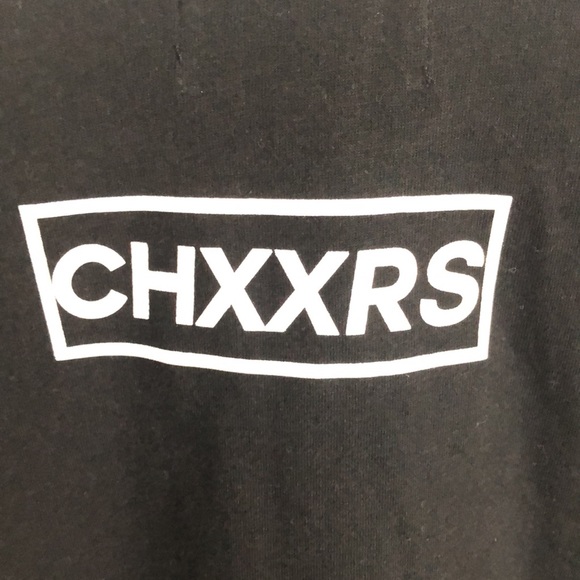 CHXXRS CLUB black and white design Cotton T-shirt - Picture 4 of 5